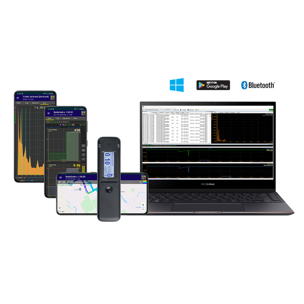 Дозиметр RadiaCode-101 с функцией спектрометрии для определения типа изотопов