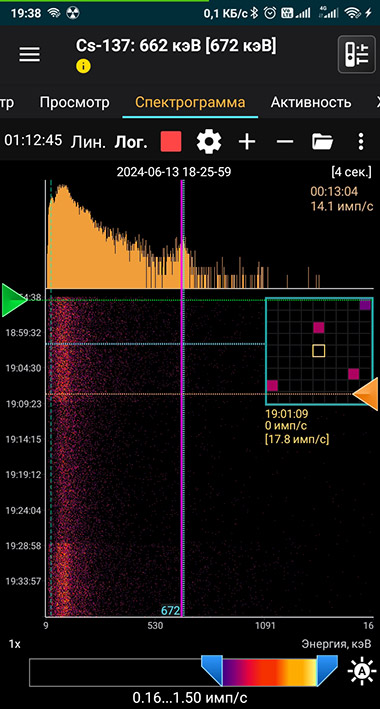 Дозиметр RadiaCode-101 с функцией спектрометрии для определения типа изотопов