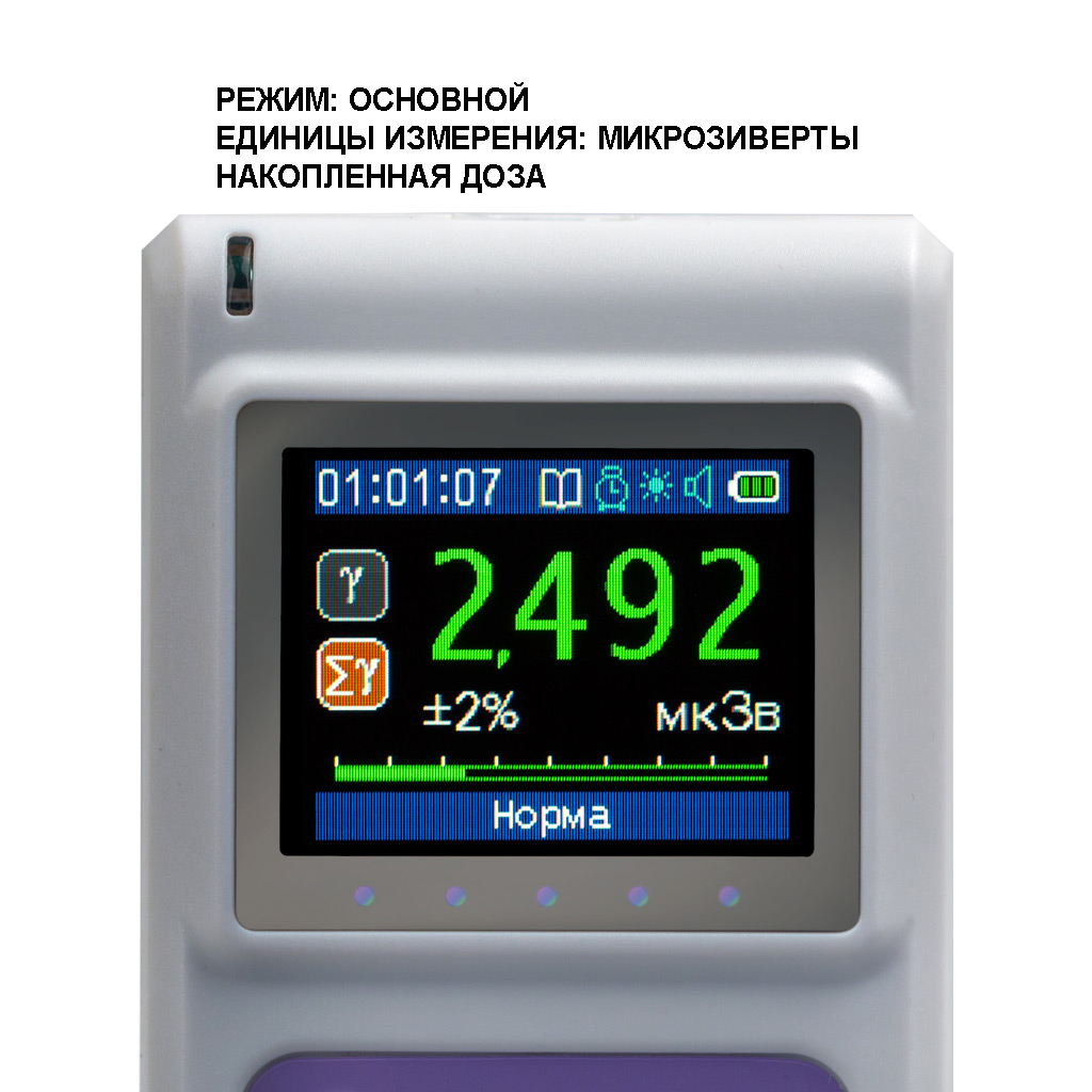 Профессиональный дозиметр RadiaScan 801 M с гос.поверкой